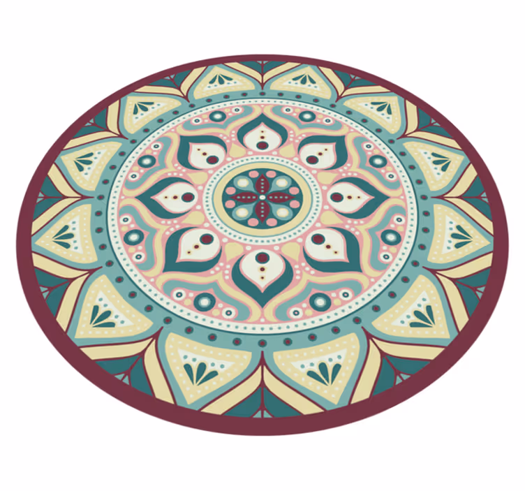 Mandala Circular Design mandala vinyl rug - TenStickers