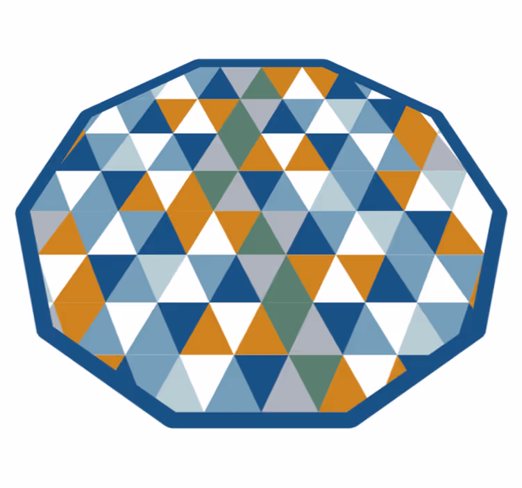 Geometric Octagon geometric vinyl rug - TenStickers