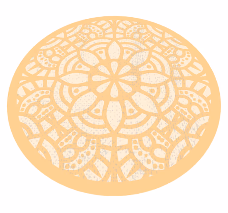 Mandala Motif Circle mandala vinyl rug - TenStickers