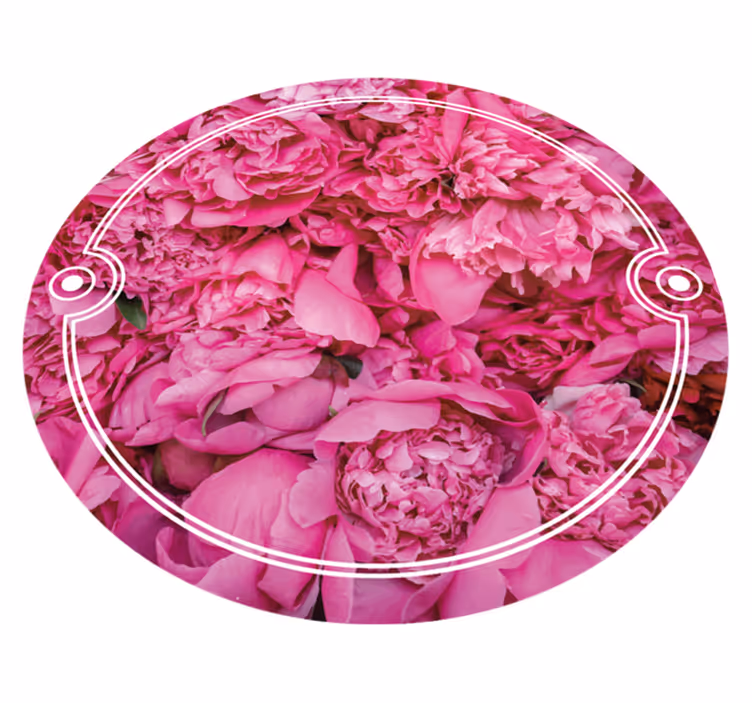 Floral Meditation Space floral vinyl rug - TenStickers