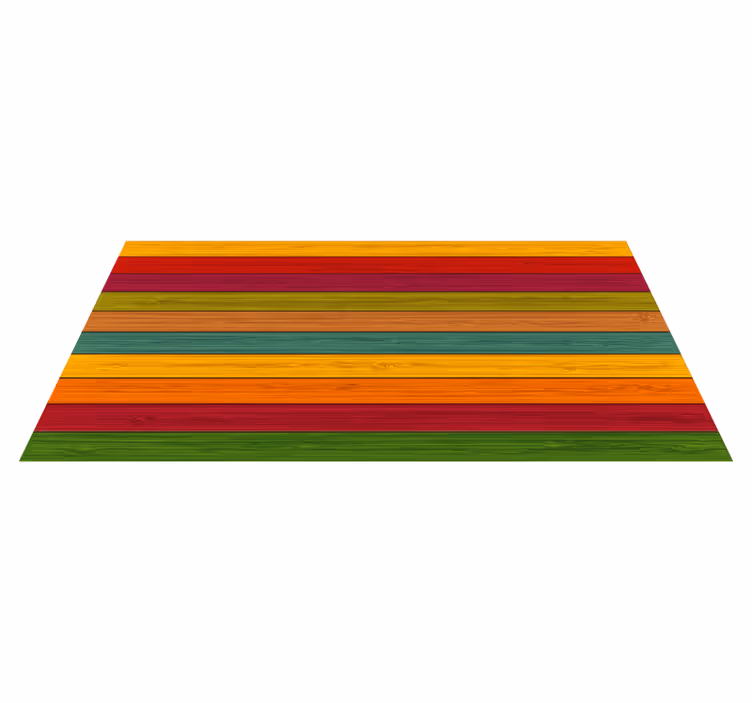 Colorful Striped Pathway striped vinyl rug - TenStickers