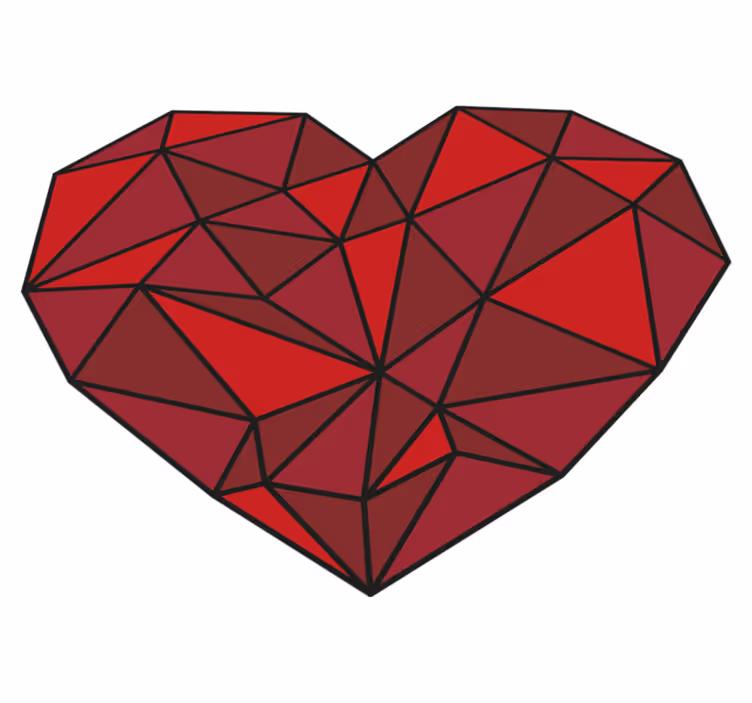 Geometric Heart geometric rugs - TenStickers