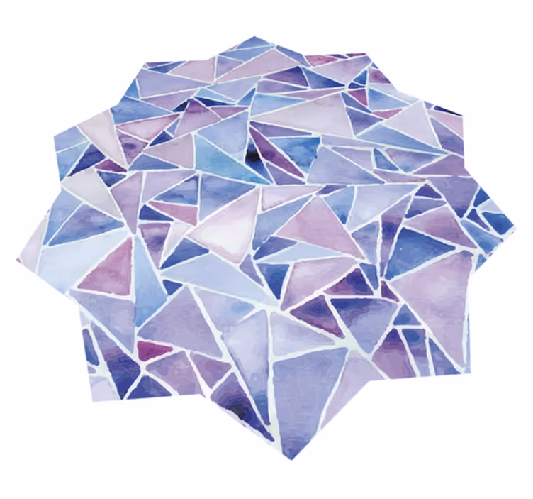 Modern Geometric Arrangement mosaic vinyl rug - TenStickers