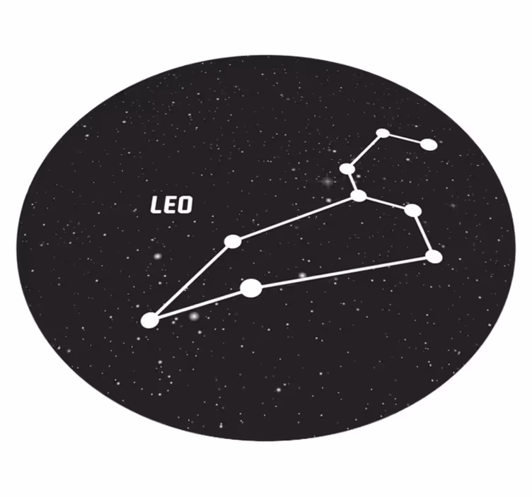 Zodiac sign Leo modern rug - TenStickers