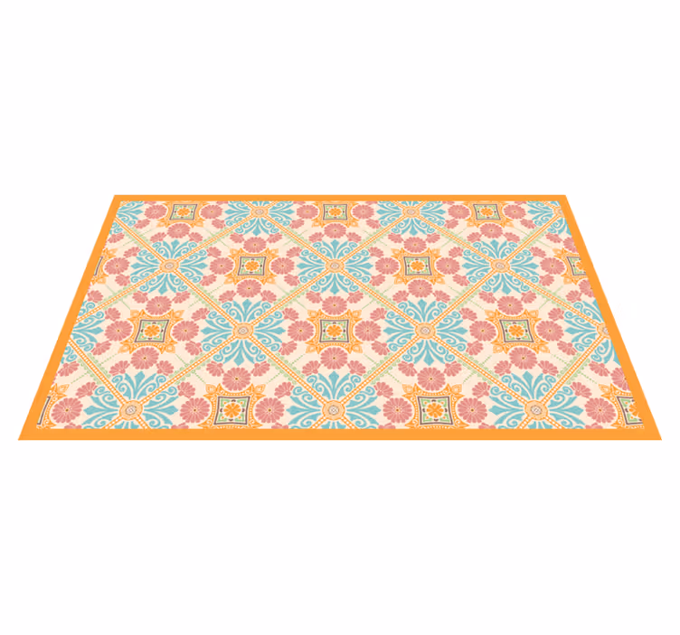 Pink Moroccan style ethnic rug - TenStickers