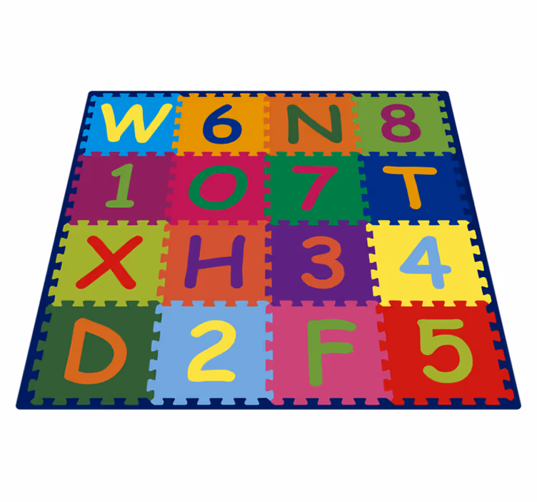 Alphabet Puzzle alphabet vinyl rug - TenStickers