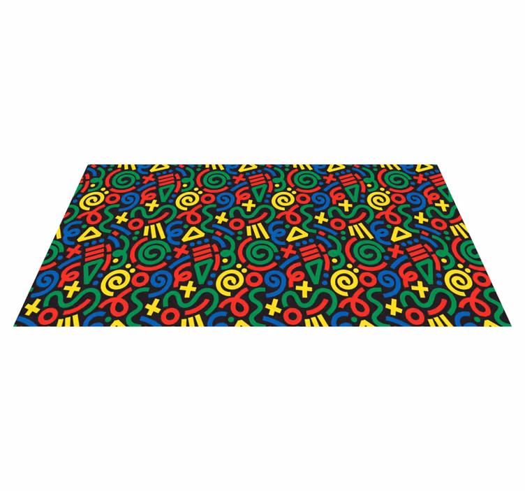 Vibrant Puzzle Pattern game vinyl rug - TenStickers