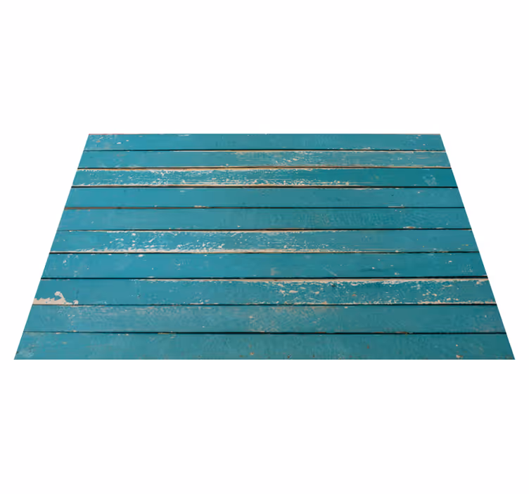 Distressed Plank wood effect vinyl rug - TenStickers