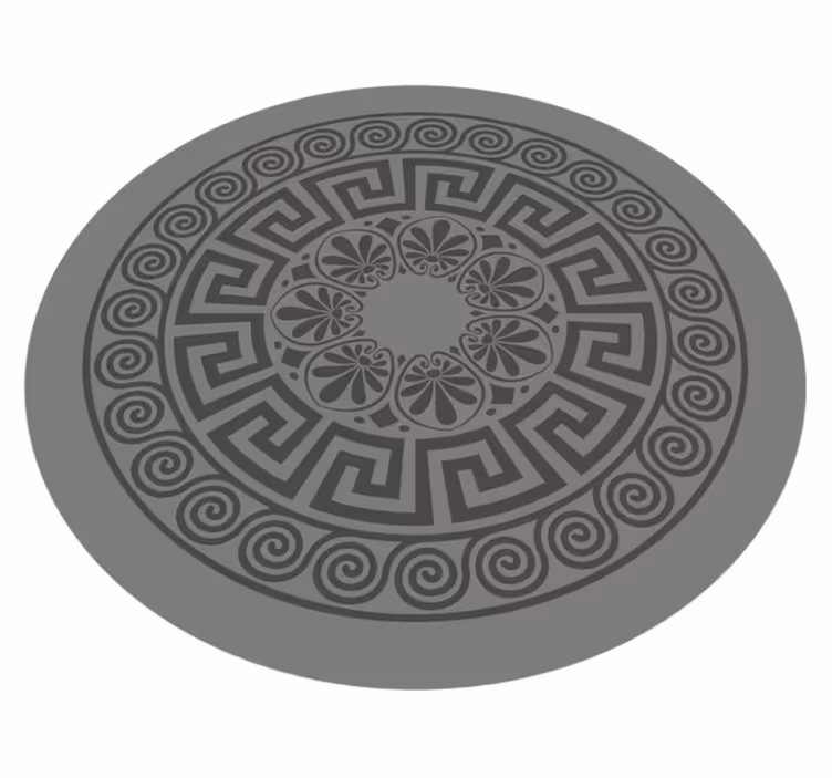 Mandala-Inspired Motif mandala vinyl rug - TenStickers