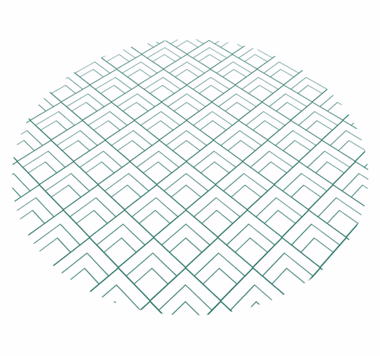 Geometric Lines Overlay geometric vinyl rug - TenStickers