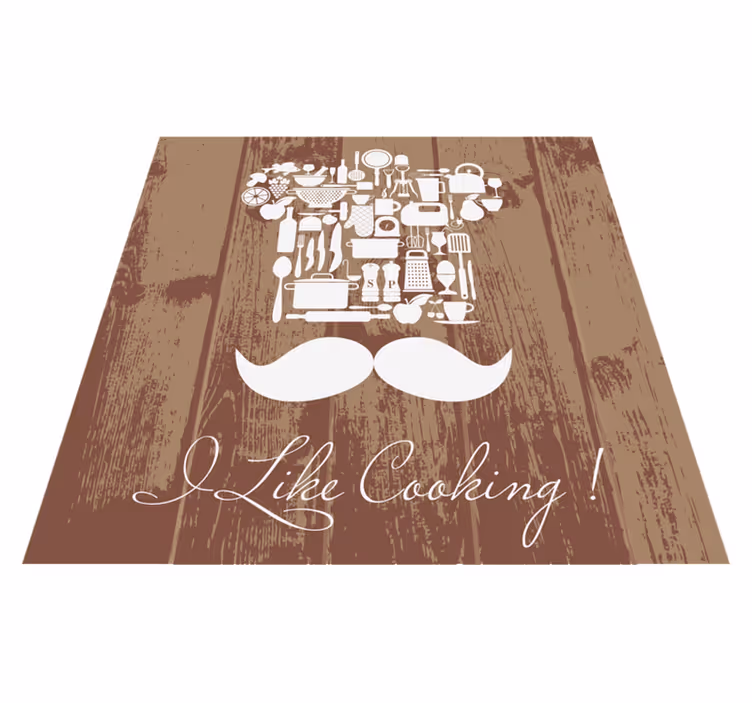 Culinary Enthusiasm Emblem custom rug - TenStickers