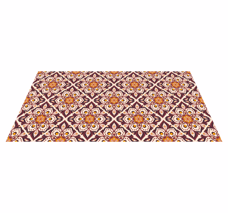 Mosaic Mandala Pattern mosaic vinyl rug - TenStickers