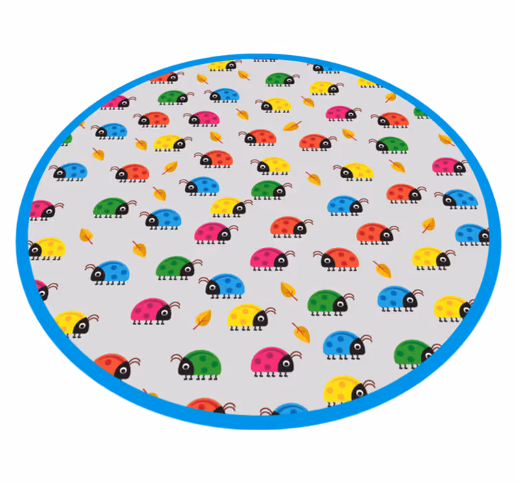Colorful Car Circle kids vinyl rug - TenStickers