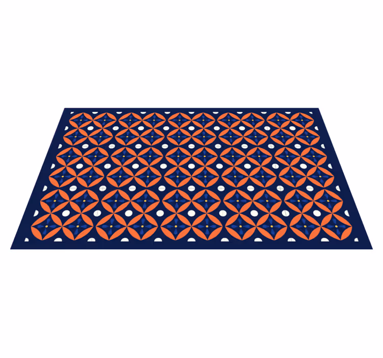 Geometric Patterned Display geometric vinyl rug - TenStickers