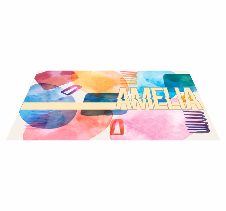 Personalized painted  vinyl mat - TenStickers