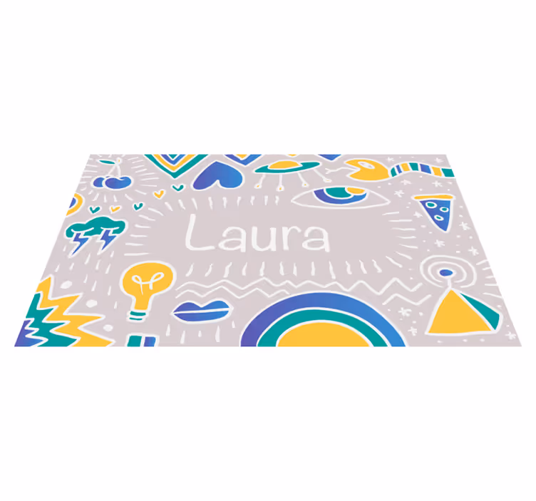 Personalized Playful Mat custom vinyl rug - TenStickers