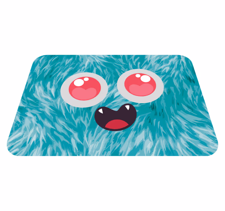Monster Face kids vinyl rug - TenStickers