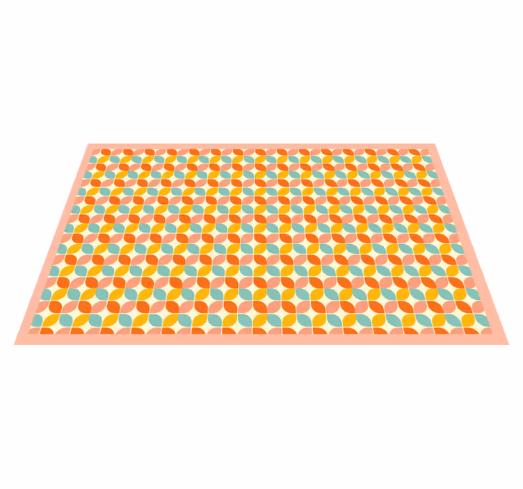 Geometric Hexagons geometric vinyl rug - TenStickers