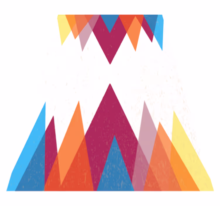 Colorful Triangles Arrangement geometric vinyl rug - TenStickers