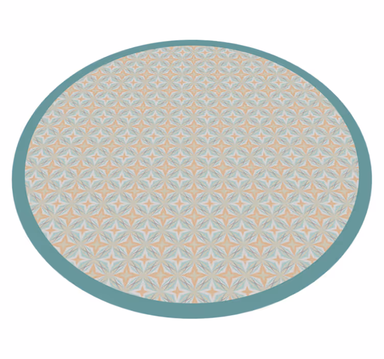 Mosaic Pattern Circle mosaic vinyl rug - TenStickers
