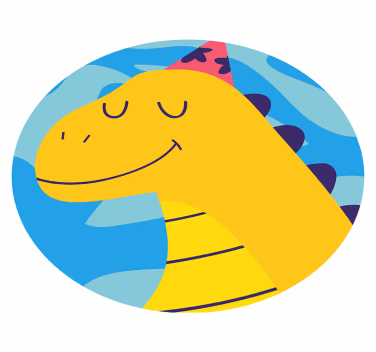 Dinosaur Party Theme kids vinyl rug - TenStickers