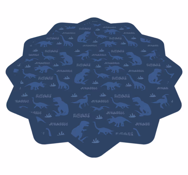 Dinosaur Outlines kids vinyl rug - TenStickers
