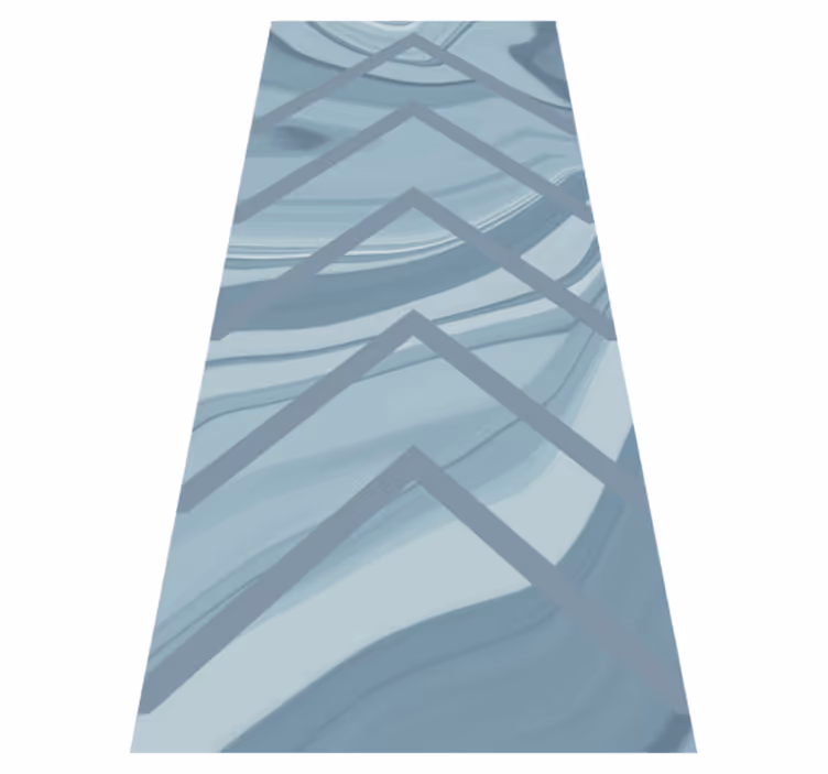 Stylish Blue Waves marble vinyl rug - TenStickers