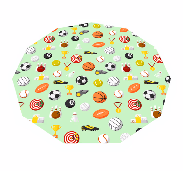 Sports Themed game vinyl rug - TenStickers