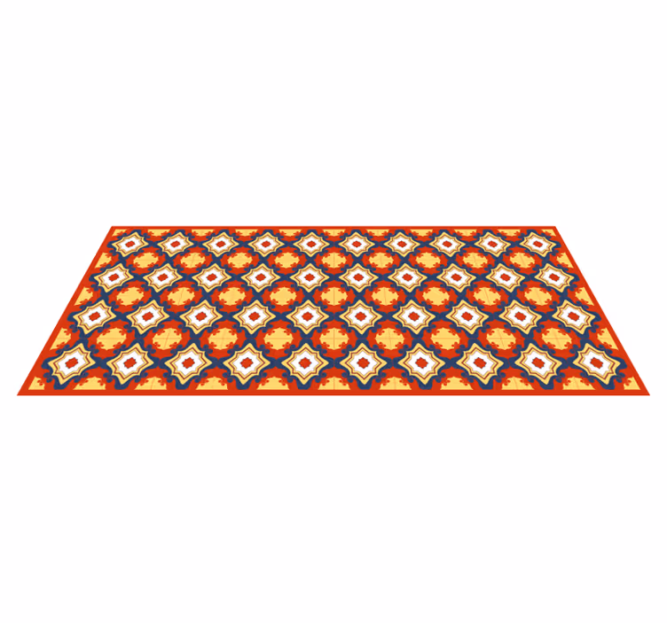 Intricate Mosaic Runner mosaic vinyl rug - TenStickers