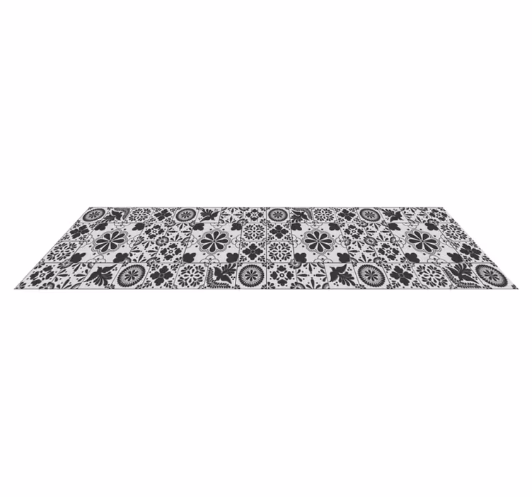 Black and cream kitchen tiles - TenStickers