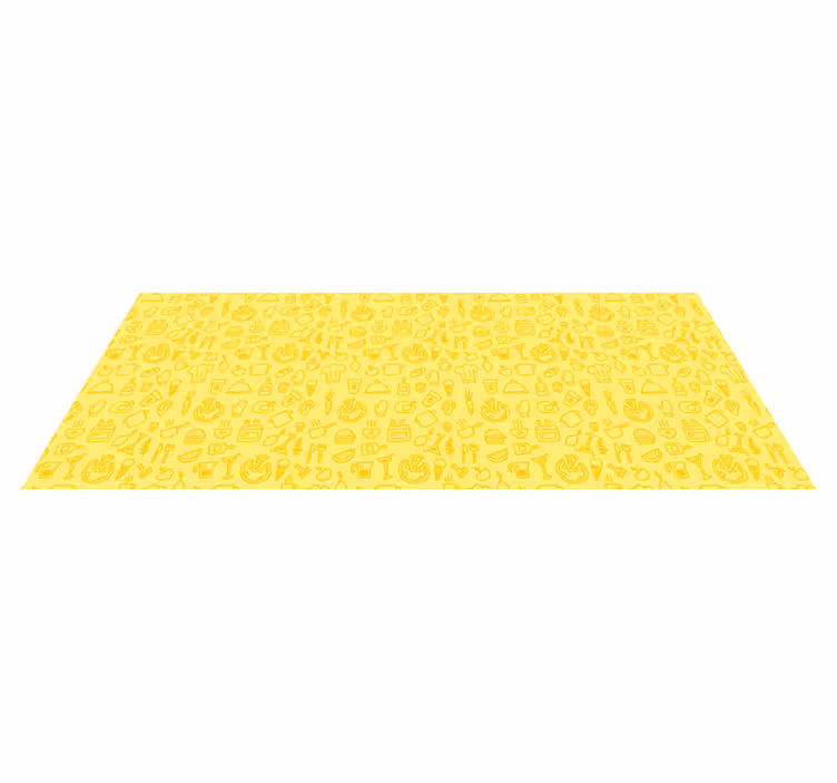 Kitchen Iconography kitchen vinyl rug - TenStickers