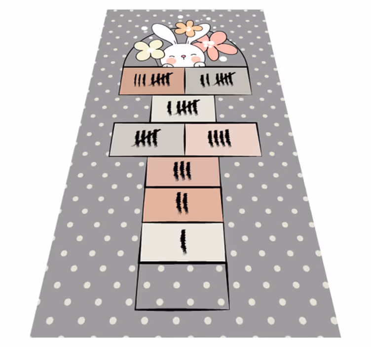 Hopscotch Gameplay nursery vinyl rug - TenStickers