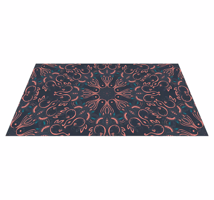 Paisley Octopus animal vinyl rug - TenStickers