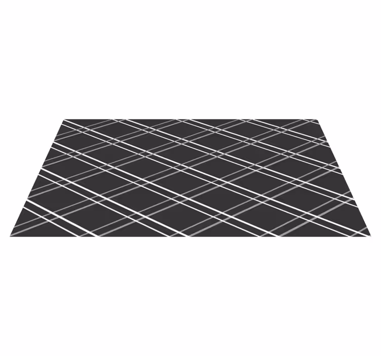 Geometric Line Patterns geometric vinyl rug - TenStickers