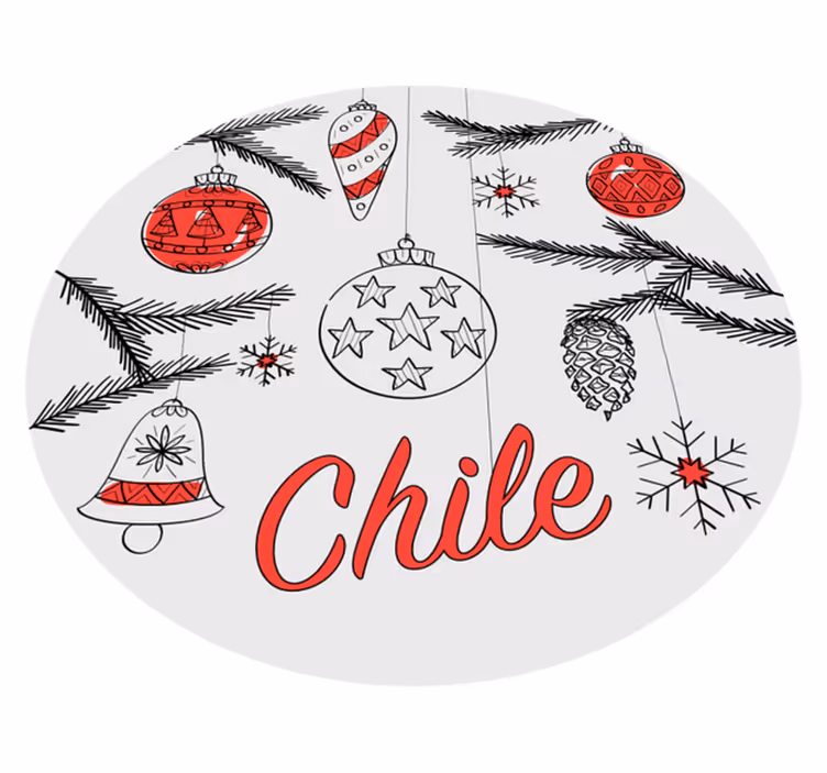 Chile Christmas Decoration Christmas vinyl rug - TenStickers