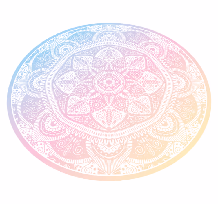 Gradient Mandala mandala vinyl rug - TenStickers