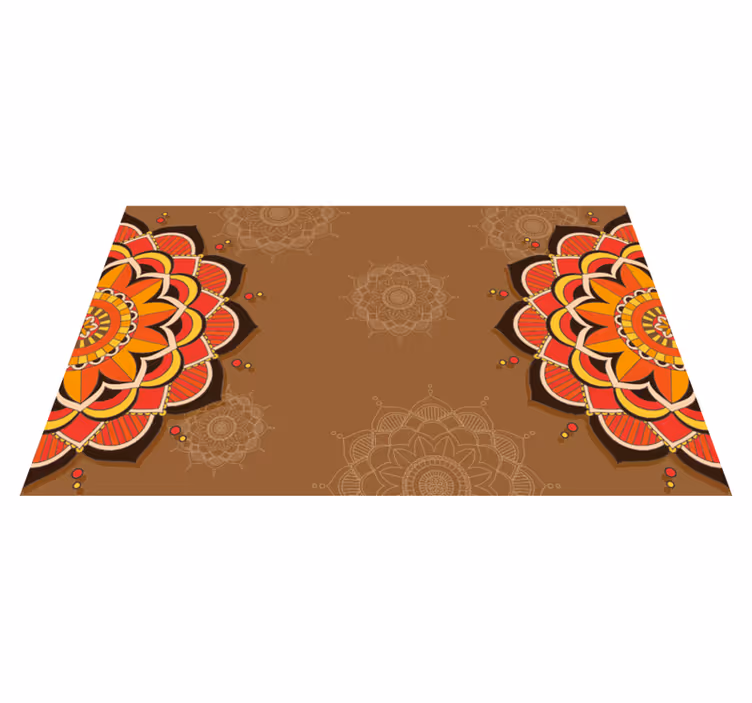 Mandala Ornamentation mandala vinyl rug - TenStickers