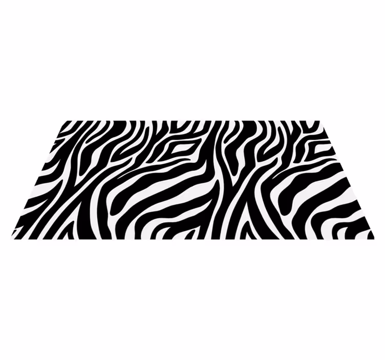 Zebra print animal print vinyl rug - TenStickers