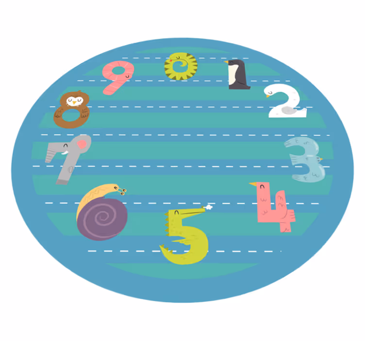 Circular Racetrack kids vinyl rug - TenStickers
