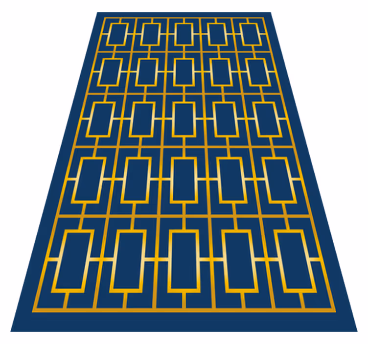 Geometric Sophistication geometric vinyl rug - TenStickers