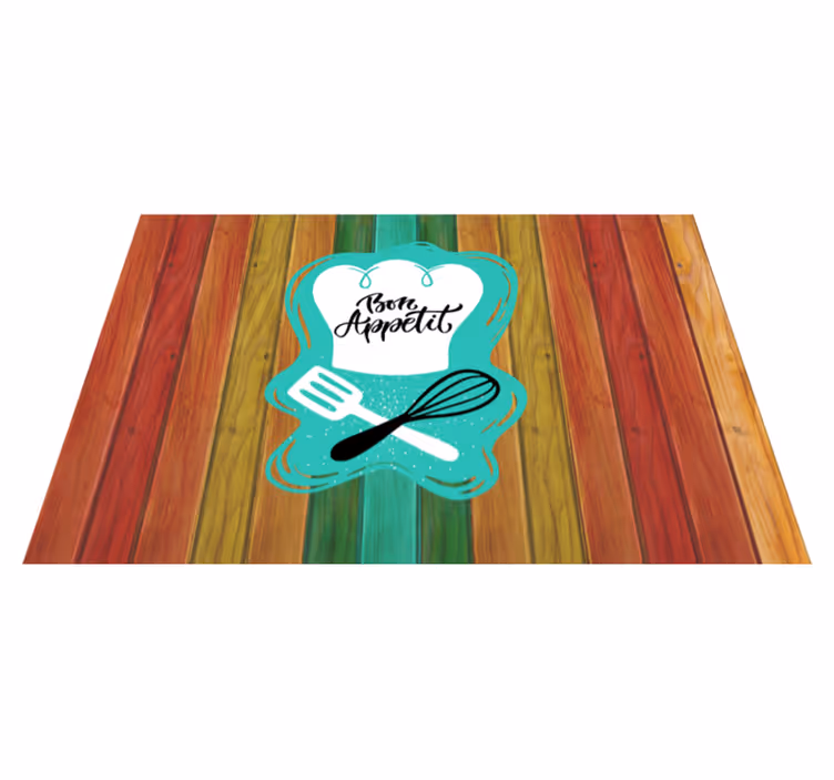 Bon Appetit Emblem custom rug - TenStickers