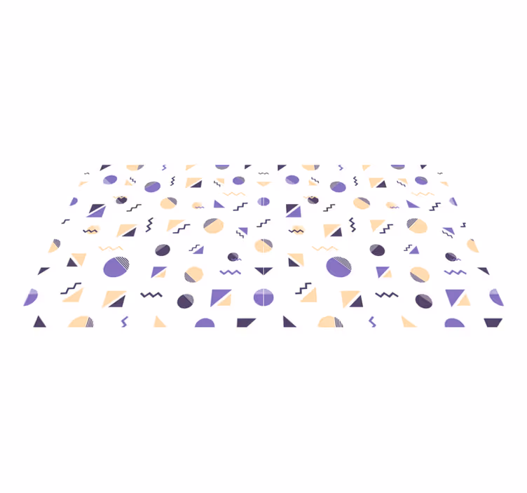 Geometric Shapes Pattern geometric vinyl rug - TenStickers