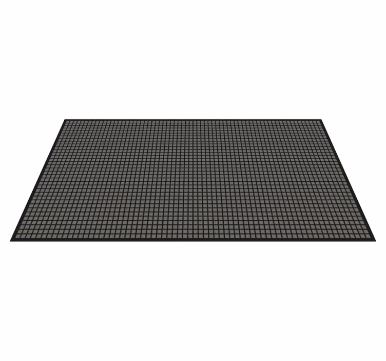 Geometric Grid striped vinyl rug - TenStickers