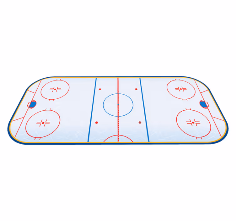 Ice Hockey Pitch game mat - TenStickers