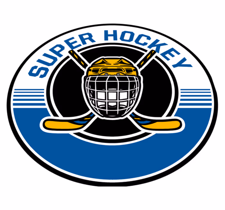 Hockey Emblem game vinyl rug - TenStickers