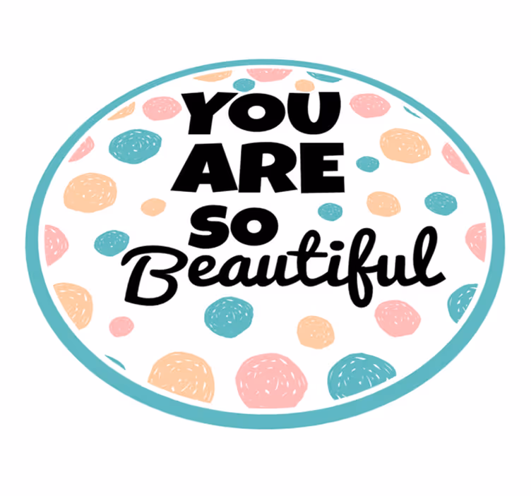 You are so beautiful polka dot vinyl rug - TenStickers