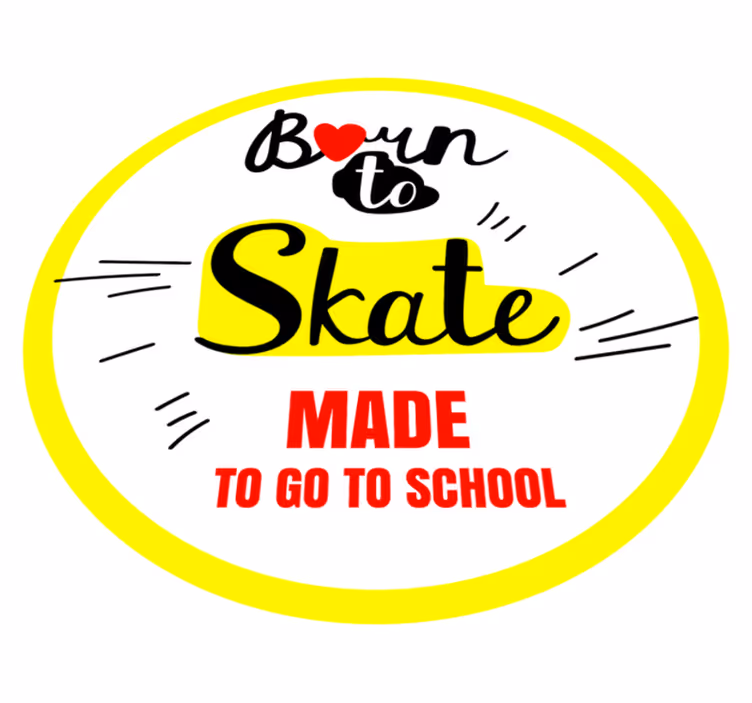 Born to Skate custom rugs - TenStickers