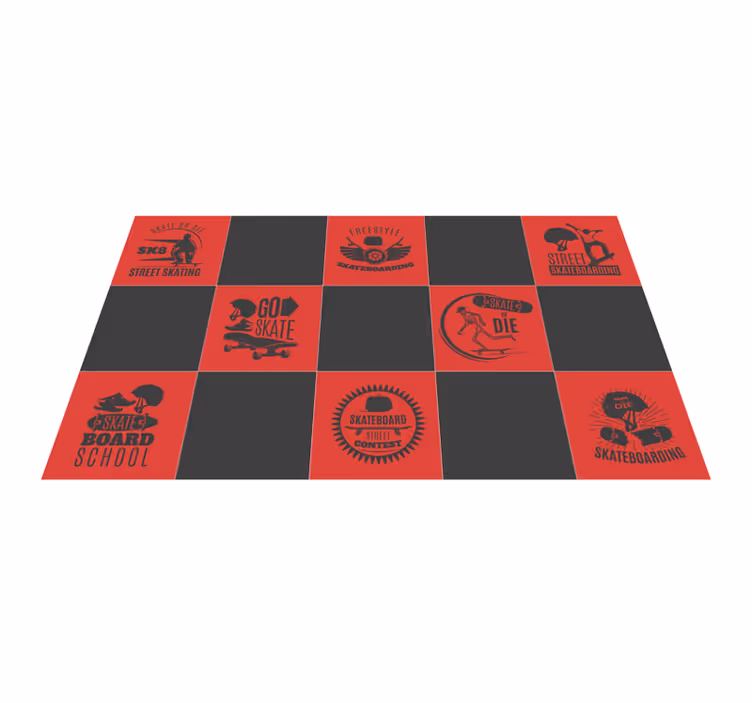 Skateboard Themed game vinyl rug - TenStickers