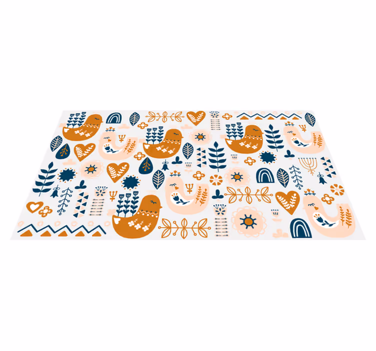 Playful Nursery Patterns kids vinyl rug - TenStickers