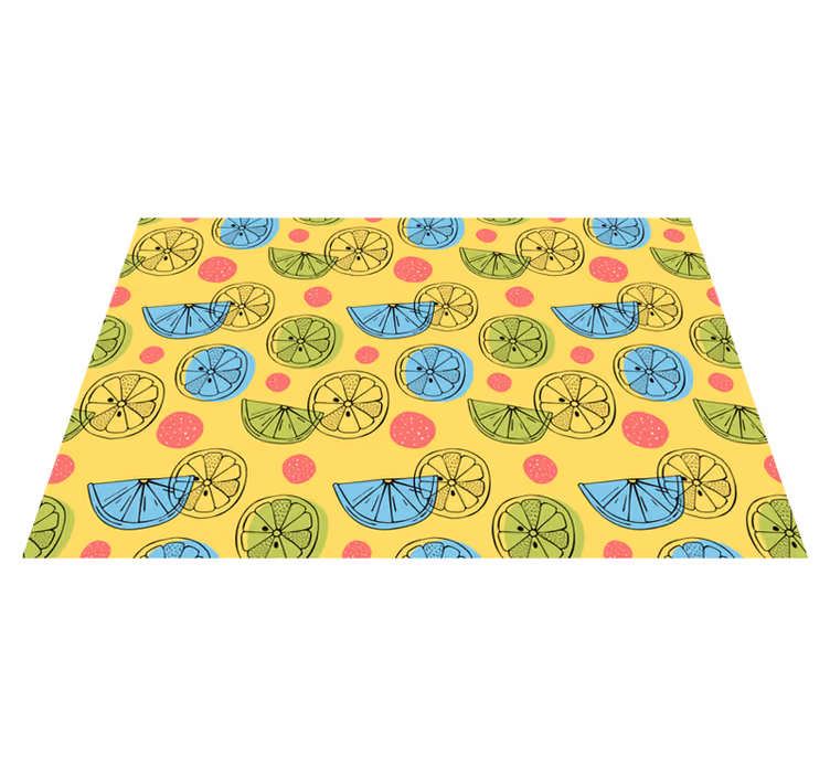 Fruit slice patterns kitchen vinyl rug - TenStickers